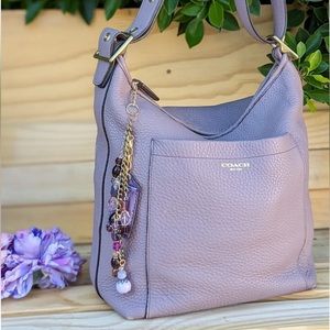 EUC Coach Legacy Pebbled Leather Duffle/ShoulderBag F25678 Deep Lavender